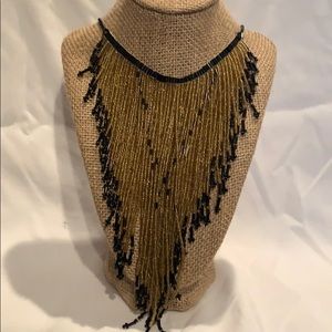 Glass bead Bibb necklace